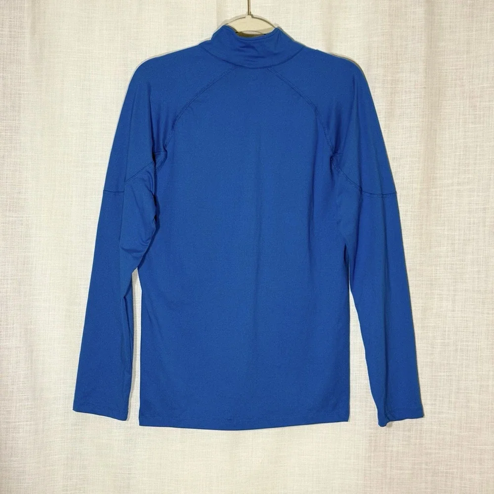 NFL Combine Detroit Lions Mens S Quarter Zip‎ Pullover Blue Stretch Activewear
